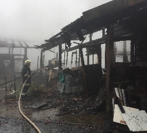 Brand in der Schreinerei